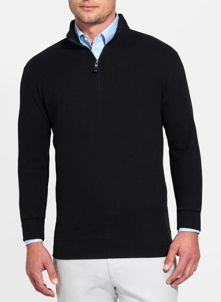 Peter Millar | Tri-Blend Melange Fleece Quarter Zip