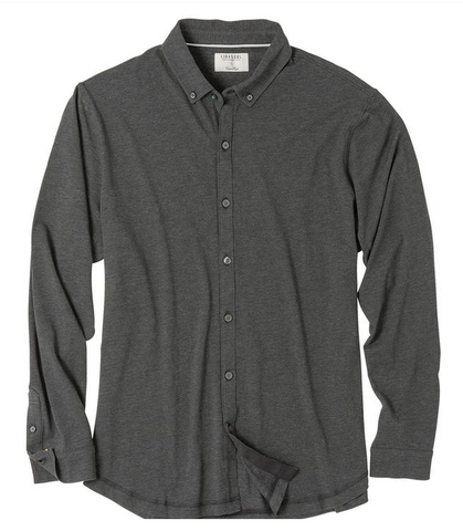 Linksoul | Heather Long-Sleeve Full Button Shirt